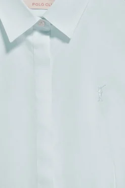Polo Club Chemises*Chemise Slim en popeline couleur avec logo brodé Rigby Go Aigue-Marine