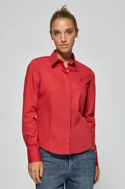 Polo Club Chemises*Chemise Slim en popeline avec logo brodé Rigby Go Rouge