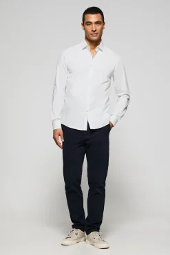 Polo Club Chemises*Chemise Slim en popeline he avec monogramme brodé Blanc