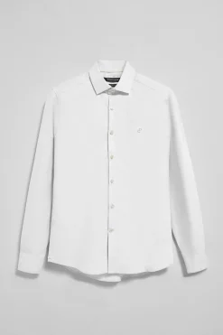 Polo Club Chemises*Chemise Slim en popeline he avec monogramme brodé Blanc