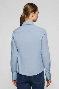 Polo Club Chemises*Chemise Slim en popeline avec logo brodé Rigby Go Bleu Ciel