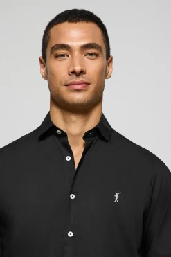 Polo Club Chemises*Chemise Slim en popeline e avec logo brodé Rigby Go Noir