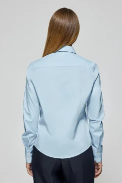 Polo Club Chemises*Chemise Slim en popeline avec logo brodé Rigby Go Bleu Ciel