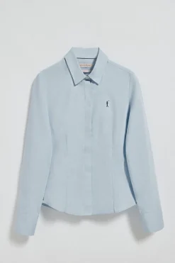 Polo Club Chemises*Chemise Slim en popeline avec logo brodé Rigby Go Bleu Ciel