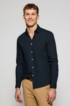 Polo Club Chemises*Chemise Slim en popeline monogramme brodé Bleu Marine