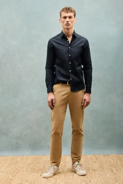Polo Club Chemises*Chemise Slim en popeline monogramme brodé Bleu Marine