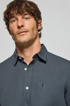 Polo Club Chemises*Chemise Stanford avec logo brodé Rigby ton sur ton Bleu Marine