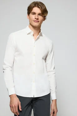 Polo Club Chemises*Chemise super slim fit en popeline he avec logo brodé Blanc