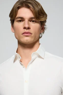 Polo Club Chemises*Chemise super slim fit en popeline he avec logo brodé Blanc