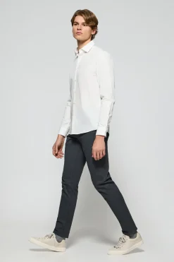 Polo Club Chemises*Chemise super slim fit en popeline he avec logo brodé Blanc