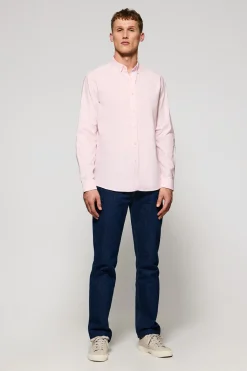 Polo Club Chemises*Chemise unie en tissu Oxford avec logo brodé Rose
