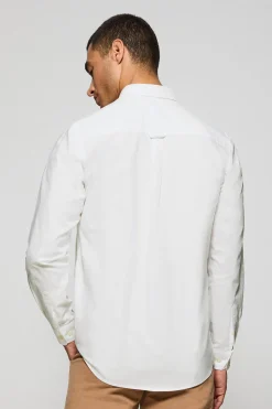 Polo Club Chemises*Chemise unie en tissu Oxford he avec logo brodé Blanc