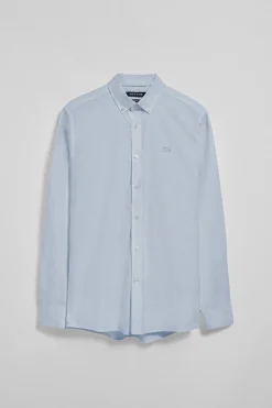 Polo Club Chemises*Chemise unie en tissu Oxford avec logo brodé Bleu Ciel