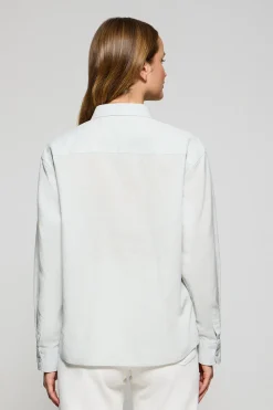 Polo Club Chemises*Chemise loose fit en lin et coton avec monogramme brodé Vert Clair