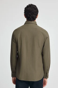 Polo Club Chemises*Chemise vert kaki à coupe slim et col italien avec logo Rigby Go Vert militaire