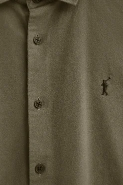 Polo Club Chemises*Chemise vert kaki à coupe slim et col italien avec logo Rigby Go Vert militaire