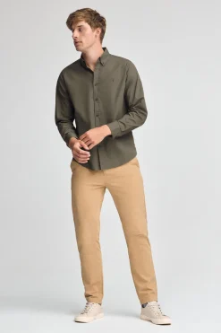 Polo Club Chemises*Chemise vert kaki en popeline et coupe regular avec logo Rigby Go Vert militaire