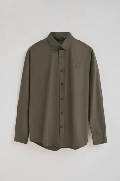 Polo Club Chemises*Chemise vert kaki en popeline et coupe regular avec logo Rigby Go Vert militaire