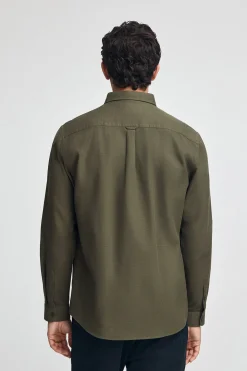 Polo Club Chemises*Chemise vert olive à coupe regular col boutonné et logo Olive Verte