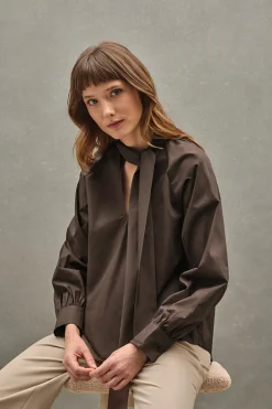 Polo Club Chemises*Chemisier couleur Catalina Chocolat