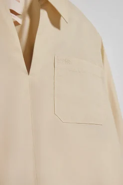 Polo Club Chemises*Chemisier Solar en coton avec détail brodé Beige