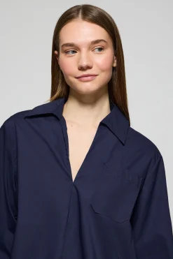 Polo Club Chemises*Chemisier Solar en coton avec détail brodé Bleu Marine