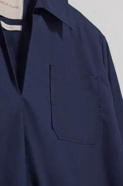 Polo Club Chemises*Chemisier Solar en coton avec détail brodé Bleu Marine