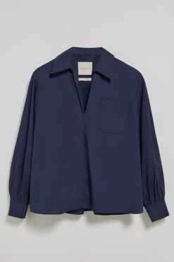 Polo Club Chemises*Chemisier Solar en coton avec détail brodé Bleu Marine