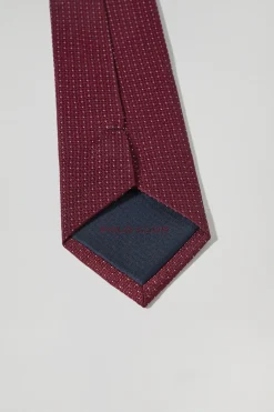 Polo Club Accessoires*Cravate en soie grenat avec logo Bourgogne