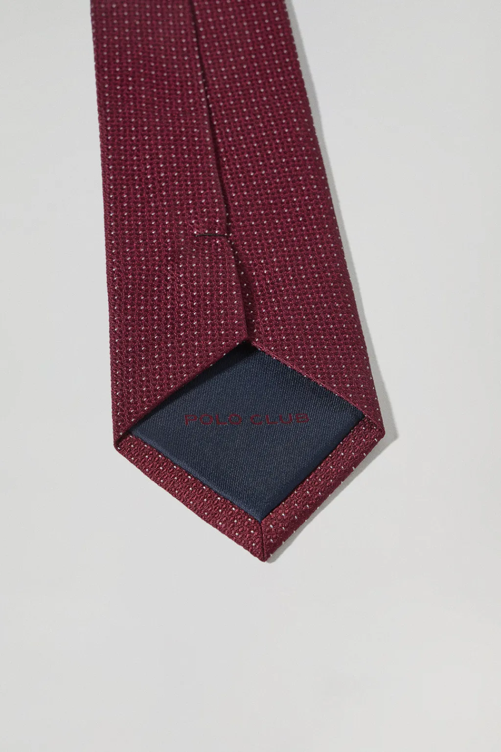 Polo Club Accessoires*Cravate en soie grenat avec logo Bourgogne