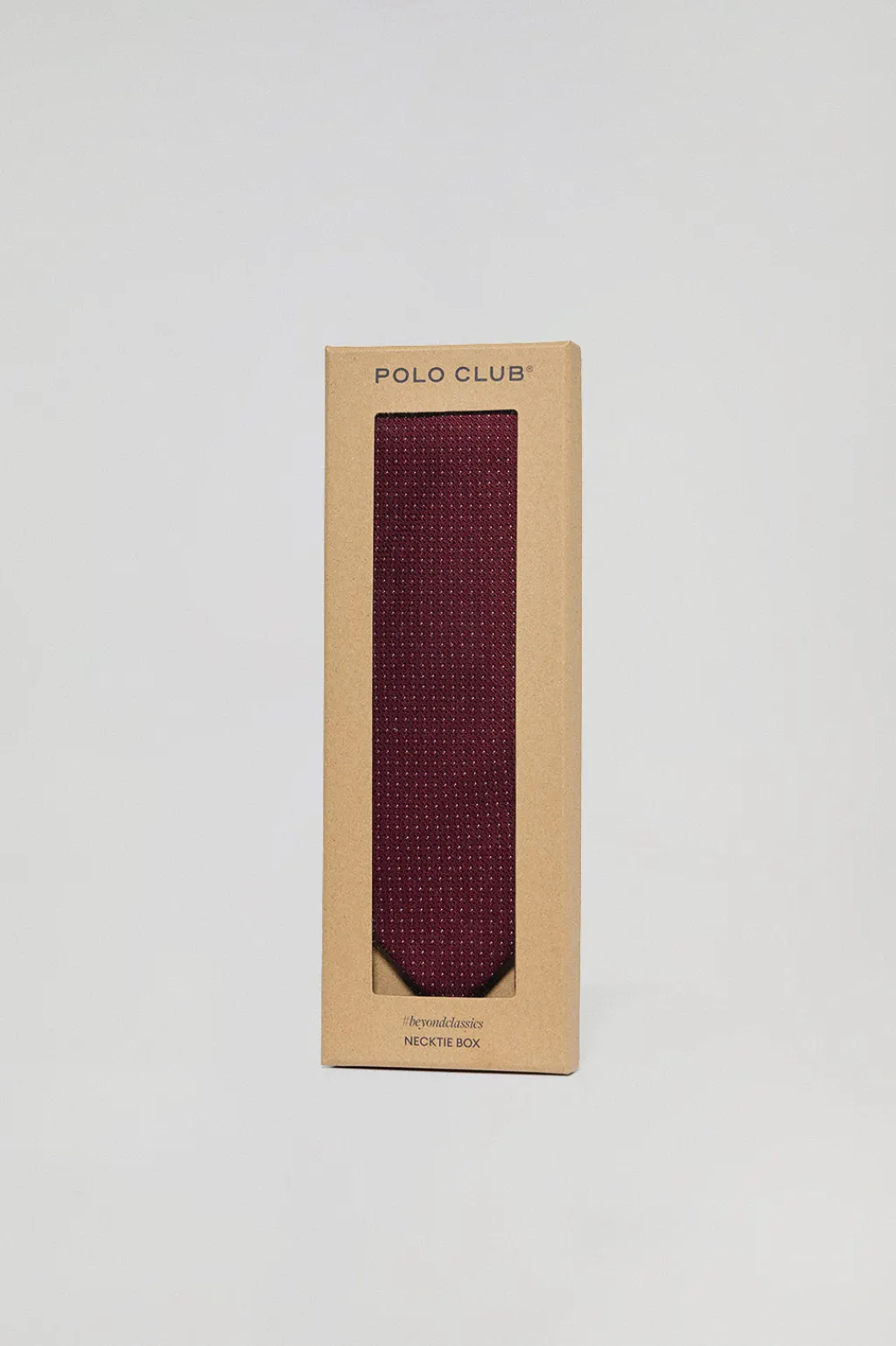 Polo Club Accessoires*Cravate en soie grenat avec logo Bourgogne