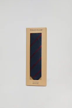 Polo Club Accessoires*Cravate en soie motifs rayés avec logo Multicolore
