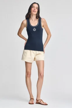 Polo Club T-Shirts*Débardeur avec écusson nautique Bleu Marine