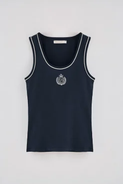 Polo Club T-Shirts*Débardeur avec écusson nautique Bleu Marine