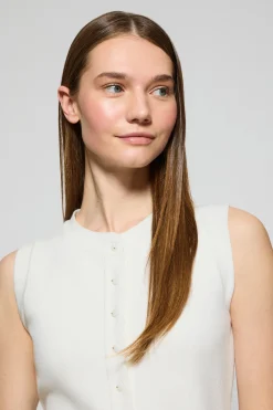Polo Club Pulls*Gilet en maille Lalisa boutonné avec bouton nacré Beige