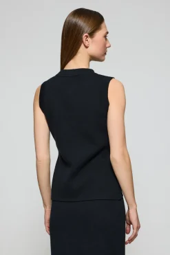 Polo Club Pulls*Gilet en maille Lalisa boutonné avec bouton nacré Bleu Marine