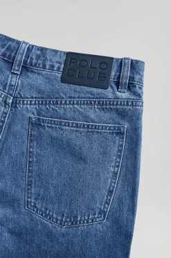 Polo Club Pantalons*Jean cinq poches en bleu avec détails Denim