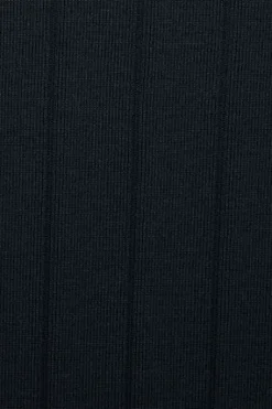Polo Club Robes*Longue robe bleue marine en côtes brodée d’un monogramme Bleu Marine