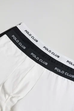 Polo Club Packs*Lot de deux boxers blanc et noir avec logo Multicolore