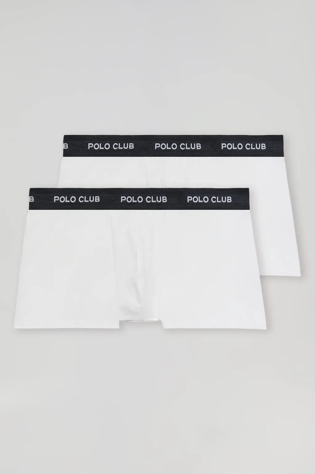 Polo Club Packs*Lot de deux boxers blancs avec logo Blanc-Noir