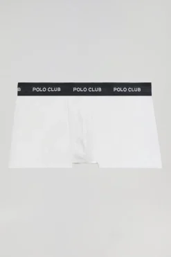Polo Club Packs*Lot de deux boxers blancs avec logo Blanc-Noir