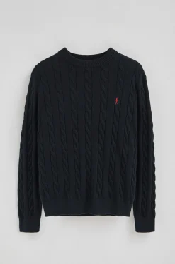 Polo Club Pulls|Packs*Lot de deux pulls en maille tressée en laine mélangée bleu marine et noir pour homme avec broderie Rigby Go Multicolore