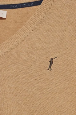 Polo Club Packs|Pulls*Lot de deux T-shirts bleu marine et caramel avec col en V et logo brodé Rigby Go Multicolore