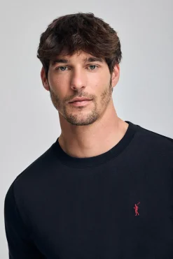 Polo Club Packs|T-Shirts*Lot de deux T-shirts bleu marine et blanc avec col ras du cou et logo brodé Rigby Go Multicolore