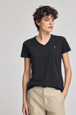 Polo Club Packs|T-Shirts*Lot de deux T-shirts noir et blanc à col en V et broderie Rigby Best Multicolore