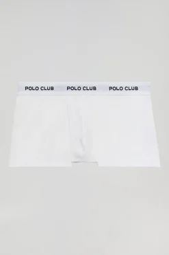 Polo Club Packs*Lot de trois boxers s avec logo Blanc