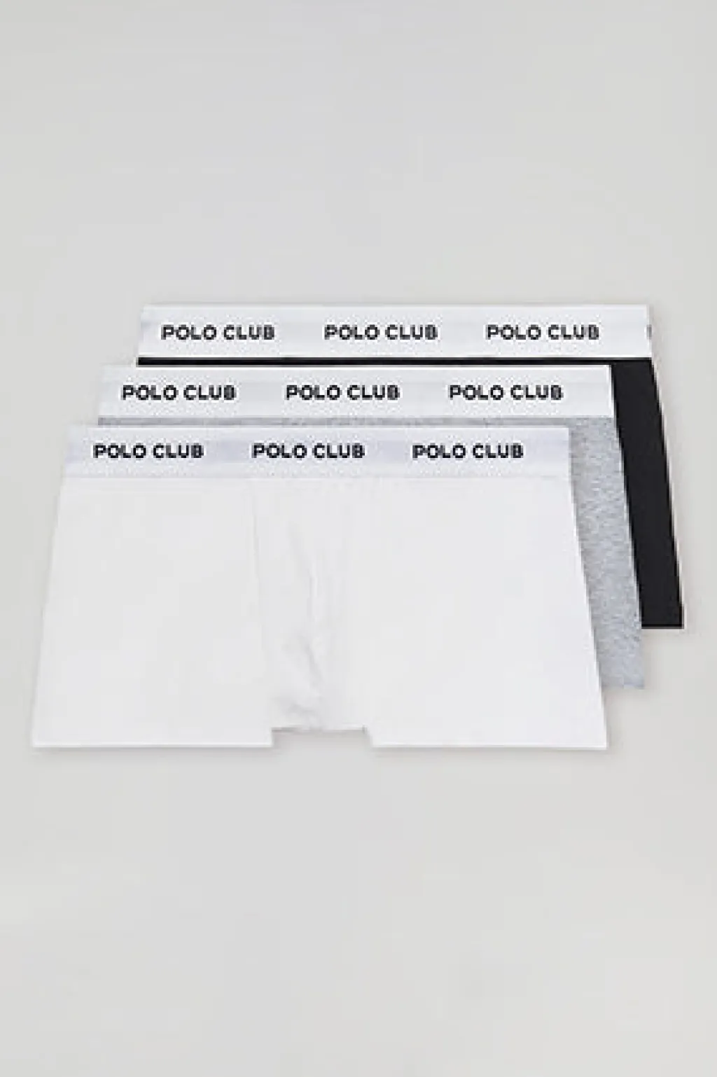 Polo Club Packs*Lot de trois boxers noir, gris et blanc avec logo Multicolore