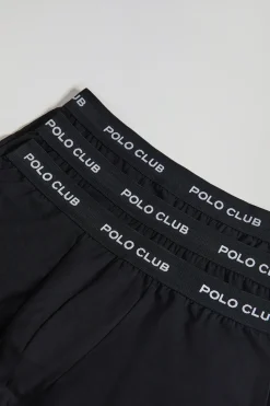 Polo Club Packs*Lot de trois boxers s avec logo Noir