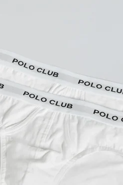 Polo Club Packs*Lots de deux slips s avec détail Blanc