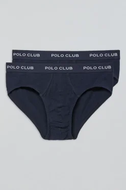 Polo Club Packs*Lots de deux slips avec détail Bleu Marine
